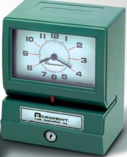 Acroprint 01-2070-400 Model 150AR3 Standard Time Recorder (Day of week, hour, minute), Electric Print, Heavy-Duty, Day of week hour minute (M 1 54), PM hours are indicated by dash under the hour, Rugged and Dependable, Suitable fo time and attendance tracking job costing time and date recording, UPC 033297150103 (150 AR3 AR-3 AR 3 150-AR3 150-AR-3 012070400 01 2070 400)
