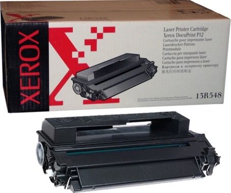 Xerox 013R00548 Black Print Cartridge for use with Xerox DocuPrint P12 Printer, 6000 pages with 5% average coverage, New Genuine Original OEM Xerox Brand, UPC 095205135480 (013-R00548 013 R00548 013R-00548 013R 00548 13R548)