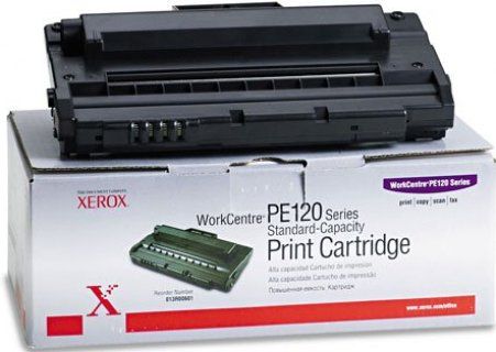 Xerox 013R00601 Model 13R606 Standard Capacity Black Print Cartridge for use with Xerox WorkCentre PE120/120i, 3500 pages at 5% area coverage, New Genuine Original OEM Xerox Brand (013-R00601 013 R00601 013R-00601 013R 00601)