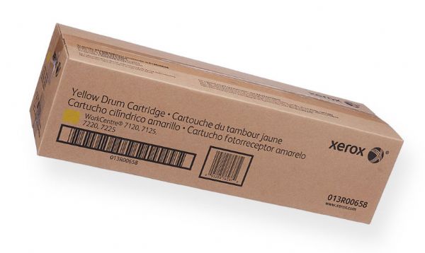 Xerox 013R00658 Imaging Drum Cartridge, Laser Print Technology, Yellow Print Color, 51000 Page Typical Print Yield, For use with Xerox WorkCentre 7120 Printer, UPC 095205762372 (013R00658 013R-00658 013R 00658)