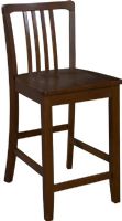 Linon 01706SAP-01-KD-U Navy Kitchen Stool in Rich Espresso, Crafted from Vietnamese Mahogany Wood, Stationary Seat, Counter or Bar Height, 275 lbs Weight Limits, 16"w x 17.91"d x 37.01"h Counter Height, Vietnamese Mahogany Wood Material, UPC 753793900117 (01706SAP01KDU 01706SAP-01-KD-U 01706SAP 01 KD U) 