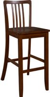 Linon 01707SAP-01-KD-U Navy Kitchen Stool in Rich Espresso, Crafted from Vietnamese Mahogany Wood, Stationary Seat, Counter or Bar Height, 275 lbs Weight Limits, 43" height, 16"w x 17.91"d x 37.01"h Counter Height, Vietnamese Mahogany Wood Material, UPC 753793900124 (01707SAP01KDU 01707SAP-01-KD-U 01707SAP 01 KD U) 