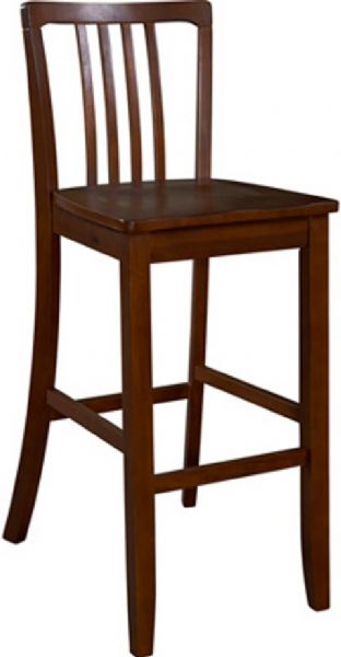 Linon 01707SAP-01-KD-U Navy Kitchen Stool in Rich Espresso, Crafted from Vietnamese Mahogany Wood, Stationary Seat, Counter or Bar Height, 275 lbs Weight Limits, 43
