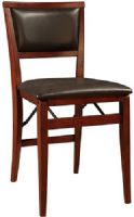 Linon 01821ESP-02-AS-U Keira Pad Folding Chair, Espresso, Stylish seating with the convenience of a folding chair, Adds an extra dash of elegance for dining or entertaining; Wood frames feature a classic pad Back and a wipe clean, dark brown vinyl padded seat with the appearance of leather; UPC 753793897905 (01821ESP02ASU 01821ESP-02AS-U 01821ESP02-ASU 01821ESP-02ASU) 