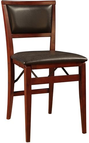 Linon 01821ESP-02-AS-U Keira Pad Folding Chair, Espresso, Stylish seating with the convenience of a folding chair, Adds an extra dash of elegance for dining or entertaining; Wood frames feature a classic pad Back and a wipe clean, dark brown vinyl padded seat with the appearance of leather; UPC 753793897905 (01821ESP02ASU 01821ESP-02AS-U 01821ESP02-ASU 01821ESP-02ASU)