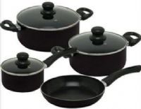 Magefesa 01BAVITAG07 Vitalia Aluminum 7Pc Cookware Set dual-layered non-stick interior Cool touch ergonomic handles, Vitalia Aluminum 7Pc Cookware Set, 2.5mm aluminum, dual-layered non-stick interior, Set includes -4 and 5Qt casseroles with lids. 2Qt saucepan with lid, 9" frying pan, Reinforced glass lids with steel rims and vapor chimney (01-BAVITAG07 01 BAVITAG07 01BAVITAG-07 01BAVITAG 07) 