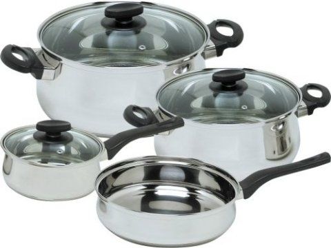 Magefesa 01BXDELIS07 Deliss Stainless Steel 7 Piece, Cookware Set, Premium quality 18/10 stainless steel, Bakelite handles and knobs, Highly resistant glass lids with steam vents, Mirrored polish exterior with satin interior, Thick thermal diffused base for fast heating, Non-stick mirror polished interior, Dishwasher safe (01BXDELIS07 01-BXDELIS07 01 BXDELIS07)