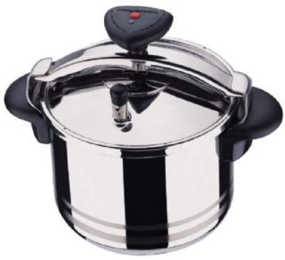 Magefesa 01OPRESTA10 Star R 10.5 Qt Fast Pressure Cooker, Made from AISI304 Stainless Still, 243 Capacity P.I., Straight Line, Easy Fit Lid, Pressure Control System, Inudxual High-Tech Base, 3 safety systems, Progressive Closing, Security Clamp, Exclusive 5 layered diffusing base provides a more even heat release avoiding food from burning & sticking, Optional SS stand & steamer (01O-PRESTA10 01O PRESTA10 01OPRESTA-10 01O PRESTA 10)