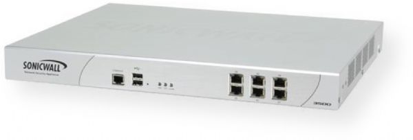 SonicWALL 01-SSC-7016 Network Security Appliance (NSA) 3500 Unified Threat Management Firewall, High-performance 4-core Multi-Core Architecture, 1.5 Gbps Stateful Packet Inspection Firewall, 625 Mbps 3DES and AES VPN Throughput, 240 Mbps Full Unified Threat Management (UTM) Inspection, Six (6) 10/100/1000 Copper Gigabit Ethernet Interfaces, UPC 758479070160 (01SSC7016 01SSC-7016 01-SSC7016 01 SSC 7016)