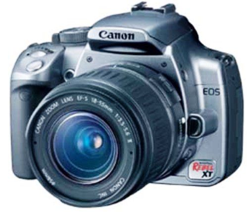 Canon 0206B003 EOS Digital SLR Camera Digital, 8.0 Megapixels, USB 2.0 Hi-Speed, Silver (0206B003 0206-B003 0206 B003 REBELXT REBEL-XT)