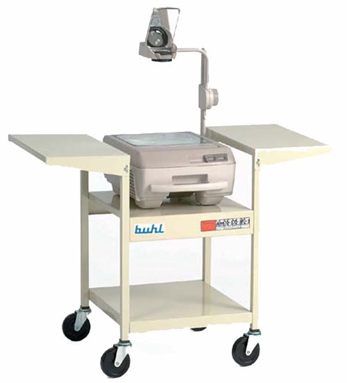 HamiltonBuhl 02129E Overhead Steel Cart, Adjustable 21 to 29 inches, Height adjustable overhead projector cart, Heavy 18 gauge steel with a durable putty powdercoat finish, Projector platform 17 W x 19 3/4 D inches (HAMILTONBUHL02129E 021-29E 021 29E)