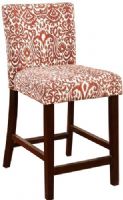 Linon 0225LAV01U Lava Morocco Counter Stool; Trendy, new-age seating solution for a counter, bar or table; Has a modern ikat design that is perfect for adding a splash of pattern and color to your space; Straight lined, smooth legs are finished in a rich Manhattan Stain; 275 pound weight limit; UPC 753793935294 (0225-LAV01U 0225 LAV01U 0225LAV-01U 0225-LAV-01U 0225LAV-01U) 