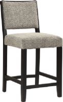 Linon 022605TWD01U Zoe Counter Stool, Bridgeport; Exudes sleek modern style and appeal; Black finished, straight lined legs keep the stool sophisticated, while the chevron styled fabric upholstery adds fun flair to the piece; Sturdy and durable, the Zoe Stool is the perfect choice for a high top table, kitchen counter or home bar; UPC 753793935393 (022605-TWD01U 022605TWD-01U 022605-TWD-01U 022605 TWD01U) 