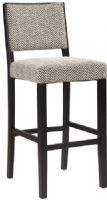 Linon 022606TWD01U Zoe Bar Stool, Bridgeport; Exudes sleek modern style and appeal; Black finished, straight lined legs keep the stool sophisticated, while the chevron styled fabric upholstery adds fun flair to the piece; Sturdy and durable, is the perfect choice for a high top table, kitchen counter or home bar; UPC 753793935379 (022606-TWD01U 022606TWD-01U 02260-6TWD-01U 022606 TWD01U) 