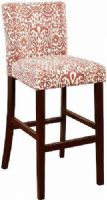 Linon 0226LAV01U Lava Morocco Bar Stool; Trendy, new-age seating solution for a counter, bar or table; Has a modern ikat design that is perfect for adding a splash of pattern and color to your space; Straight lined, smooth legs are finished in a rich Manhattan Stain; 275 pound weight limit; UPC 753793935775 (0226-LAV01U 0226 LAV01U 0226LAV-01U 0226-LAV-01U 0226LAV-01U) 