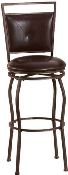 Linon 02311MTL-01-KD-U Morocco Driftwood Bar Stool, 24