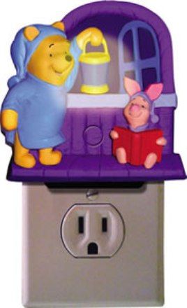 Telemania POOHNITE 026278 Pooh & Piglet Talking Nightlight, Purple (Telemania-POOHNITE, POOHNITE, 026278)