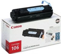 Canon 0264B001 Black Toner Cartridge 106, Work with imageCLASS MF6530 MF6540 MF6550 MF6560 MF6590 MF6595 MF6595cx Printers, Cartridge yields 5,000 pages based on 5% coverage, UPC 13803057164, UPC 013803057164, New Genuine Original OEM Canon Brand (0264-B001 0264 B001 0264B001A 0264B001AA) 