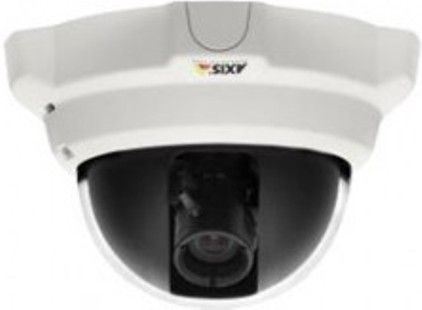 Axis Communications 0279-004 model 216MFD-V Network Camera, Color - fixed dome - vandal-proof Type Camera, MPEG-4, MJPEG Digital Video Format, 1/4 sec - 1/15000 sec Exposure Range, 2 lux - color - F1.3 Minimum Illumination, 1280 x 1024 at 12 fps, 1024 x 768 at 20 fps and 800 x 600 at 30 fps Video Capture, Two-way audio capability, 64 MB RAM, 8 MB Flash Memory, EAN 7331021020832 (0279 004 0279004 216MFD V 216MFDV)