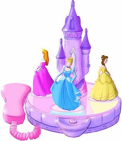 TeleMania 028401 PRINCESS_ANIMAT  Disney Princess Animated Phone, Press button and watch Princesses swirl around the castle, Authentic character voices, Demo button, Hearing aid compatible (028  401    028-401  PRINCESSANIMAT   PRINCESS  ANIMAT)