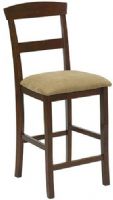 Linon 02866TOB-02-KD-U Napoli 30-Inch Bar Stool (Set of Two), Brown Sugar Finish, Constructed of Asian Rubberwood, Padded Beige Microfiber Seating, Contoured back, Flared legs, Foot rests, Some Assembly Required, Dimensions (W x D x H) 16.90 x 16.65 x 45.11 Inches, Weight 35.2 Lbs, UPC 753793801483 (02866TOB02KDU 02866TOB-02-KD 02866TOB-02 02866TOB 02866TOB-02KDU) 