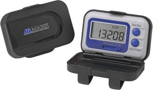 Mabis 03-005-000 Mini Calorie Pedometer, Step and lap counter mode help to monitor your workout, Calorie calculator allows the user to enter their weight for a more accurate reading, Stopwatch function, Real time clock setting, Lightweight design clips to waist band or belt (03-005-000 03005000 03005-000 03-005000 03 005 000)