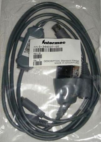 Intermec 0-364037-00 Standard Wedge 6 Feet Straight Cable For use with ScanPlus 1800 Hand-held Scanner, Includes Din/Mini-Din adapter (036403700 0364037-00 0-36403700)