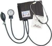 Mabis 04-174-021 Self-Taking Home Blood Pressure Kit, Adult, Includes aneroid gauge, air release valve and inflation bulb, attached stethoscope, deluxe d-ring cuff, zippered carrying case and detailed guidebook, Adult cuff fits arm circumference of 10" - 14", Contains latex (04-174-021 04174021 04174-021 04-174021 04 174 021) 