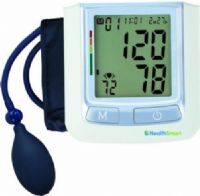 Mabis 04-610-001 HealthSmart Standard Semi-Automatic Arm Digital Blood Pressure Monitor, 60-reading memory storage, Average of last 3 readings, Date and time stamp, Irregular Heartbeat Detection, WHO indicator, Includes: cuff (04-610-001 04610001 04610-001 04-610001 04 610 001) 