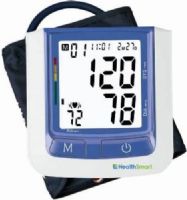 Mabis 04-695-001 HealthSmart Talking Automatic Arm Digital Blood Pressure Monitor, Audio readings in English or Spanish, Extra-large backlit LCD display, 2 user memory storage, 120 readings total, Average of last 3 readings, Date and time stamp (04-695-001 04695001 04695-001 04-695001 04 695 001) 