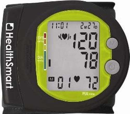 Mabis 04-885-001 HealthSmart Sports Automatic Wrist Digital Blood Pressure Monitor, 2 user memory storage, 120 readings total, Average of last 3 readings, Date and time stamp, Irregular Heartbeat Detection (04-885-001 04885001 04885-001 04-885001 04 885 001)