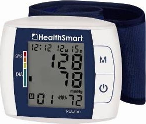 Mabis 04-895-001 HealthSmart Premium Automatic Wrist Talking Digital Blood Pressure Monitor, Audio readings in English or Spanish, 2 user memory storage, 120 readings total, Average of last 3 readings, Date and time stamp (04-895-001 04895001 04895-001 04-895001 04 895 001)
