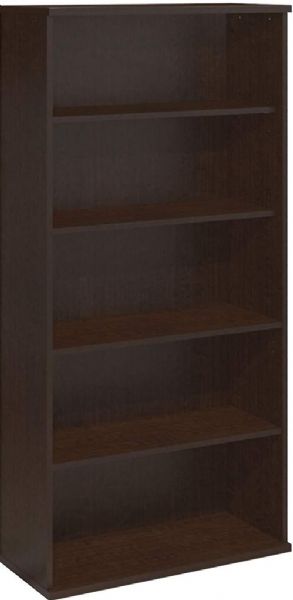 Bush WC12914 Series C: Open Double Bookcase, Two fixed shelves for stability, Matches 71