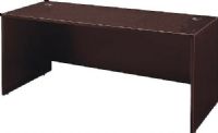Bush WC12936 Corsa Series Mocha Cherry Manager's 72" Desk, Sturdy 1"-thick surface, Accepts Keyboard Shelf or Pencil Drawer, Accepts right or left return and 71" Hutch, Desktop and modesty panel grommets for wire access, Accommodates two 3-Drawer, 2-Drawer, or 3/4 Pedestals, Mocha Cherry Finish, UPC 042976129361 (WC12936 WC-12936 WC 12936) 