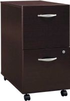 Bush WC12952 Corsa Series Wheeled Two Drawer File Cabinet, Single lock secures both drawers, 2 file drawers accept letter, legal and A4 documents, Meets ANSI/BIFMA quality test standards for performance and safety, Mobile File Cabinet rolls under the Desk or wherever you need it, Drawers glide on smooth, full-extension ball bearing slides for an easy reach to the back, UPC 042976129521, Mocha Cherry Finish (WC12952 WC-12952 WC 12952) 