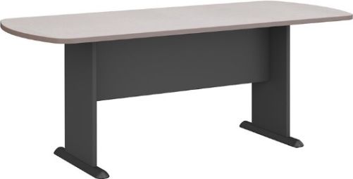 Bush TB14584 Round Conference table, Stable X panel base, Two versatile designs to choose from, Great amount of workspace for individuals or groups, Adjustable levelers ideal for many types of workspace flooring, Dent and scratch resistant 3mm PVC edge banding on top surface, Durable 1