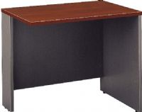 Bush WC24418 Series C: Return Bridge - 36", Accepts Keyboard Shelf or Pencil Drawer, Mounts to any desk as right or left return, Diamond Coat top surface is scratch and stain resistant, Modesty panel grommet allows wire access and concealment, Durable PVC edge banding protects desk from bumps and collisions, UPC 042976244187, Hansen Cherry / Graphite Gray Finish (WC24418 WC-24418 WC 24418) 