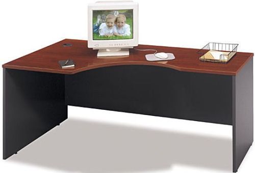 Bush WC24432 Series C: Hansen Cherry Left Corner Module, Mounts to desk shells as left return, Accepts Keyboard Shelf in corner position, Desktop & modesty panel grommets for wire access, Accommodates one 2-Drawer or 3-Drawer Pedestal, Diamond Coat top surface is scratch and stain resistant, Durable PVC edge banding protects desk from bumps and collisions, Hansen Cherry / Graphite Gray Finish, UPC 042976244323 (WC24432 WC-24432 WC 24432)