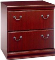 Bush EX26671-03 Two Drawer Lateral File Cabinet, Anti-tip safety feature, Gang lock provides privacy, flexibility, Accommodates letter, legal or A4 files, Thermally fused top resists scratches and stains, Works with all Bush Birmingham Executive pieces, UPC 042976266714, Harvest Cherry Finish (EX26671-03 EX26671 03 EX2667103 EX26671 EX-26671 EX 26671) 