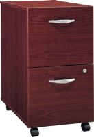 Bush WC36752 Corsa Series Wheeled Two Drawer File Cabinet, Single lock secures both drawers, 2 file drawers accept letter, legal and A4 documents, Meets ANSI/BIFMA quality test standards for performance and safety, Mobile File Cabinet rolls under the Desk or wherever you need it, Drawers glide on smooth, full-extension ball bearing slides for an easy reach to the back, UPC 042976367527, Mahogany Finish (WC36752 WC-36752 WC 36752) 