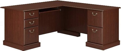 Bush EX45670-03 Saratoga Executive L Desk, Box drawer for office supplies, 12