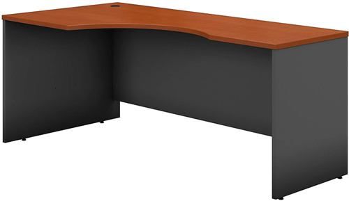 Bush WC48532 Series C: Left Corner Module, Mounts to desk shells as left return, Accepts Keyboard Shelf in corner position, Accommodates one 3-Drawer or 2-Drawer Pedestal, Desktop & modesty panel grommets for wire access, Diamond Coat top surface is scratch and stain resistant, Durable PVC edge banding protects desk from bumps and collisions, UPC 042976485320, Auburn Maple / Graphite Gray Finish (WC48532 WC-48532 WC 48532)