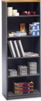 Bush WC57465 Series A - Bookcase 5 Shelf, Two fixed shelves for stability, Three adjustable shelves for flexibility, Height matches Series A Hutches, 13.50" depth accommodates binders and business forms, UPC 042976574659, Natural Cherry / Slate Finish (WC57465 WC-57465 WC 57465) 
