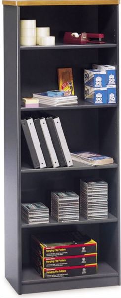 Bush WC57465 Series A - Bookcase 5 Shelf, Two fixed shelves for stability, Three adjustable shelves for flexibility, Height matches Series A Hutches, 13.50