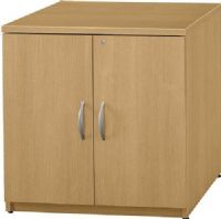 Bush WC60396 Series C: Hansen Cherry Storage Cabinet 30", Levelers adjust for stability on uneven floors, One adjustable shelf provides storage versatility, Accepts Storage Hutch 30" for additional storage capability, PVC edge banding around top surface resists bumps and collisions, Rear wire access makes cabinet great for printer or peripheral storage, UPC 042976603960, Light Oak   (WC60396 WC-60396 WC 60396 WC60396A) 