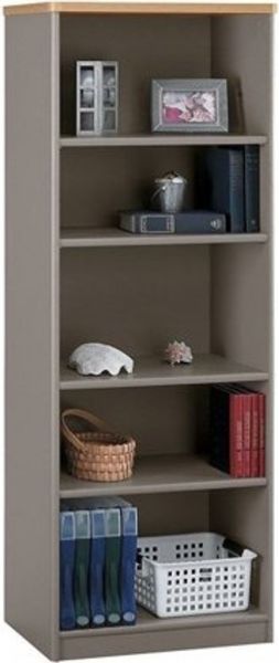 Bush WC64365 Series A: Bookcase 5 Shelf, Two fixed shelves for stability, Height matches Series A hutches, Three adjustable shelves for flexibility, 13.50