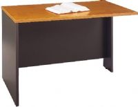 Bush WC72424 Series C: Return Bridge - 48", Connects two desk shells as bridge, Accepts Pencil Drawer or Keyboard Shelf, Mounts to any desk shell as right or left return, Diamond Coat top surface is scratch and stain resistant, Modesty panel grommet allows wire access and concealment, Durable PVC edge banding protects desk from bumps and collisions, UPC 042976724245, Natural Cherry Finish (WC72424 WC-72424 WC 72424) 