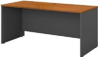 Bush WC72461 Series C: Credenza - 60", Accepts Keyboard Shelf or Pencil Drawer, Stands alone or configures as right or left return, Accepts 60" Hutch for added storage functionality, Diamond Coat top surface is scratch and stain resistant, Modesty panel grommets provide wire access and concealment, Durable PVC edge banding protects desk from bumps and collisions, UPC 042976724613, Natural Cherry / Graphite Gray Finish (WC72461 WC-72461 WC 72461) 