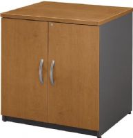 Bush WC72496 Series C: Hansen Cherry Storage Cabinet 30", Levelers adjust for stability on uneven floors, One adjustable shelf provides storage versatility, Accepts Storage Hutch 30" for additional storage capability, PVC edge banding around top surface resists bumps and collisions, Rear wire access makes cabinet great for printer or peripheral storage, UPC 042976724962, Natural Cherry / Graphite Gray   (WC72496 WC-72496 WC 72496 WC72496A) 
