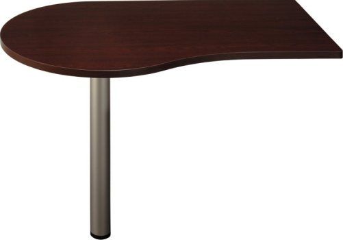 Bush QT7455CS Quantum Left Peninsula, Diamond Coat surface is among the toughest in commercial furniture, Single metal post and rounded end provides plenty of room for guest seating, 48